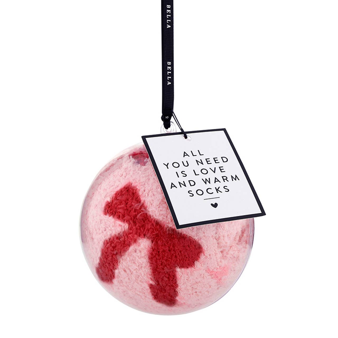 Bella Sleep + Spa - Wholesale Socks - Women's - Cozy Socks in Ornament - Blush + Bows2