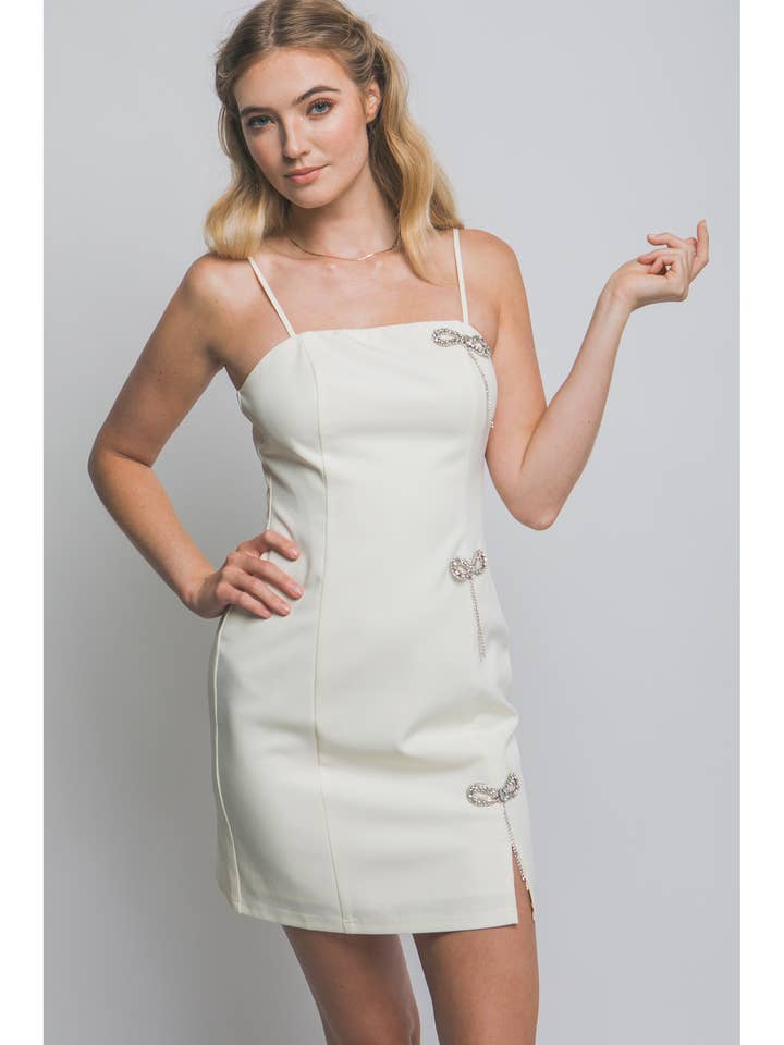 Minikjole med rhinsten og sløjfedetalje for engroshandel hos ITSSY