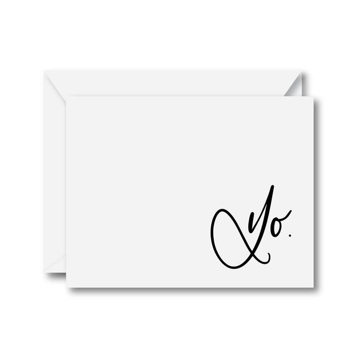Greeting Card "yo" for wholesale by Carly Allred Studio
