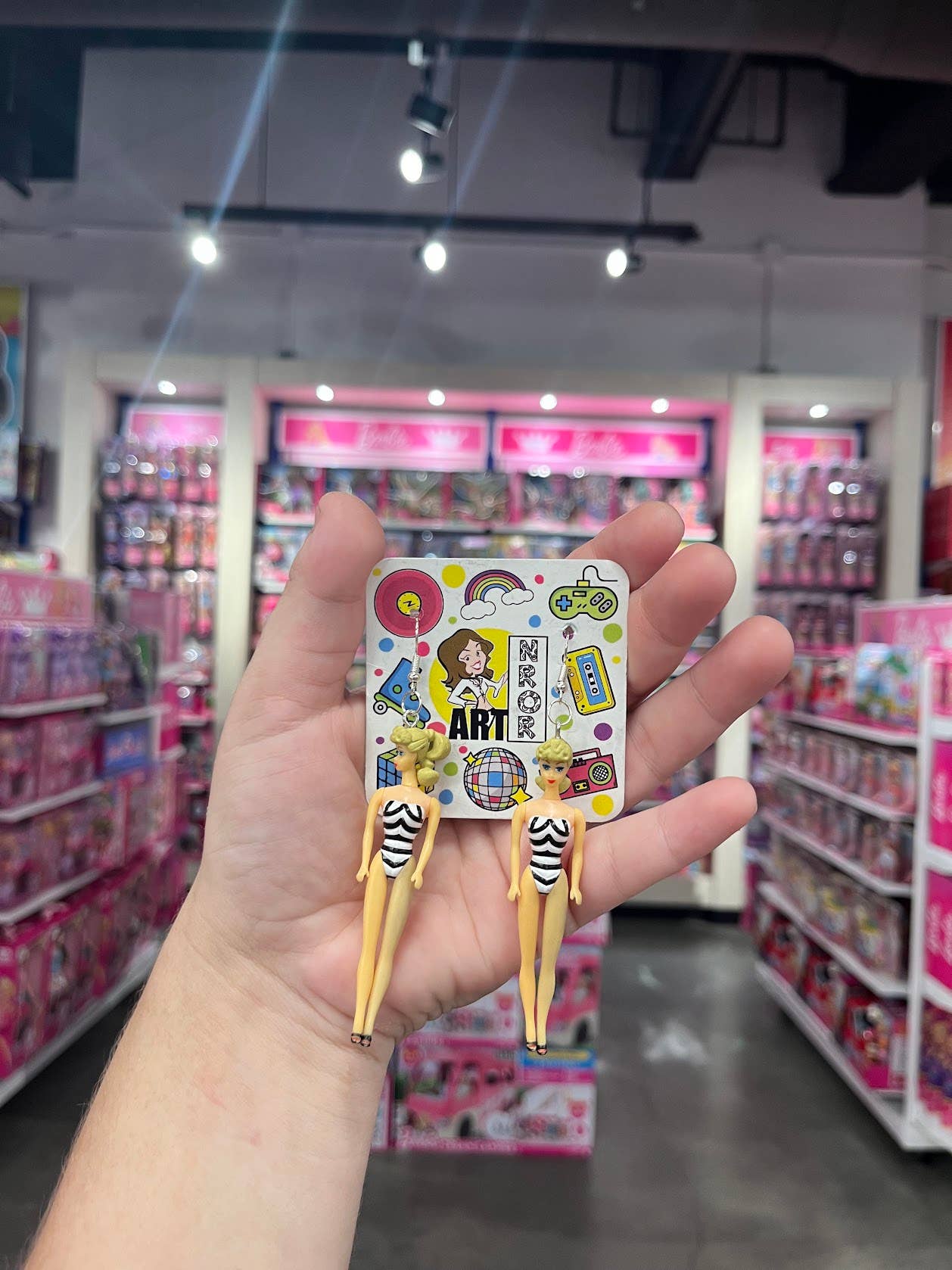 NO RHYME OR REASON ART - Wholesale Dangle Earrings - Classic, Original Barbie Earrings - Posable, Retro, 50s10