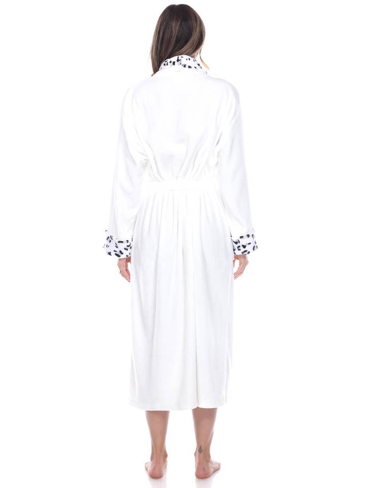 WHITE MARK - Wholesale Robe - Women's - Women's and Plus Size Leopard Print Cozy Lounge Robe
