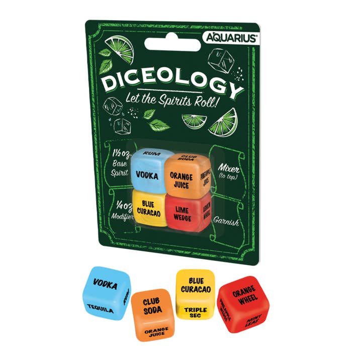 Diceology - Dice Rolling Game (4 Dice) for wholesale by AQUARIUS, GAMAGO, ICUP, & ROCK SAWS by NMR Brands