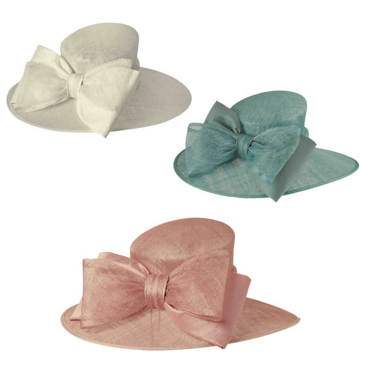 Silk Bow Sinamay Hatter for wholesale by Toucan Hats/Carole Amper Inc.