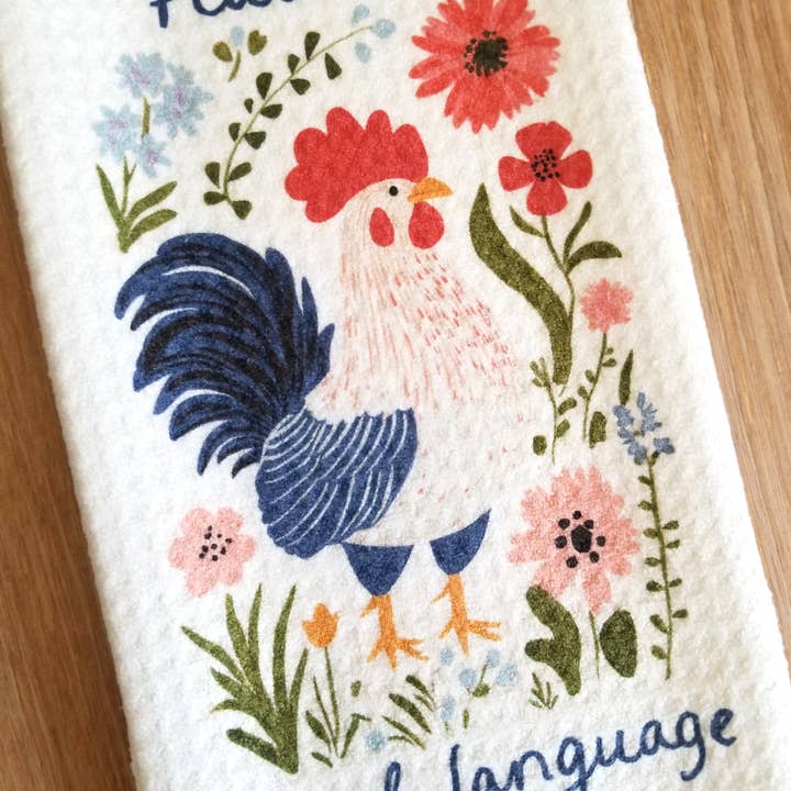Firefly Paper Studio, LLC - Wholesale Tea Towel - Fluent in Fowl Language Tea Towel1