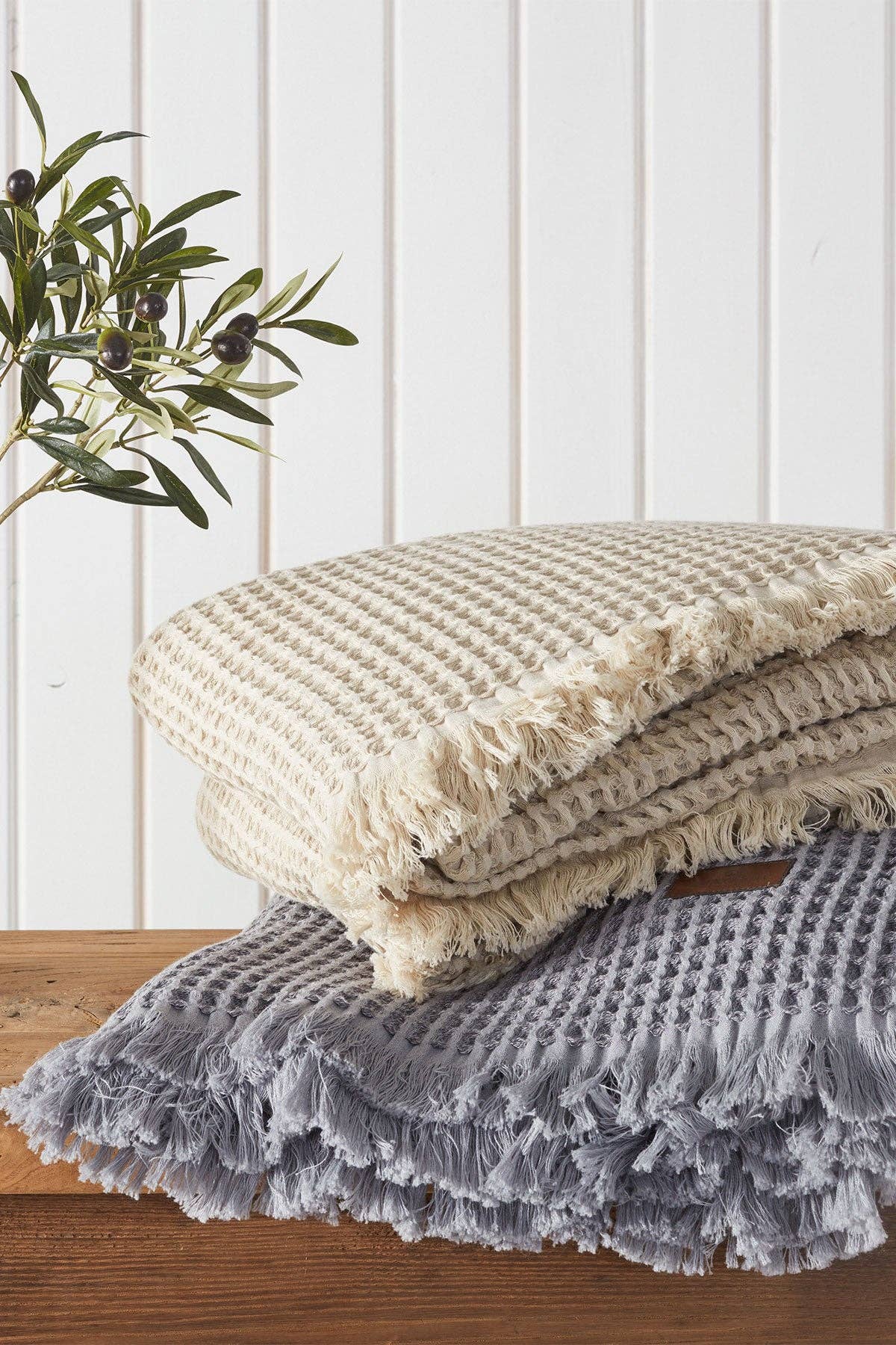 MINOA - Vendita all'ingrosso Plaid - Aegean biologico, Coperta/Trapunta Grande Seren Waffle Waffle Organico 400 grammi11