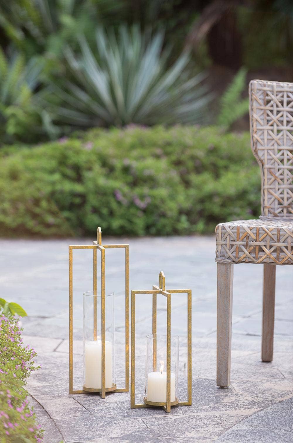 A&B Home Group Inc. - Wholesale Lantern - S/3 Open Face Gold Candleholder Lanterns - Gold6