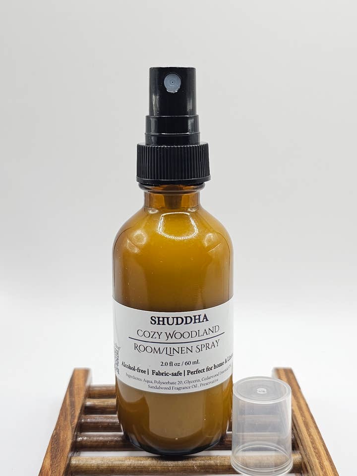 Cozy Woodland Room/Linen Spray | Warm,Earthy,Forest inspire for wholesale by Shuddha Bodycare