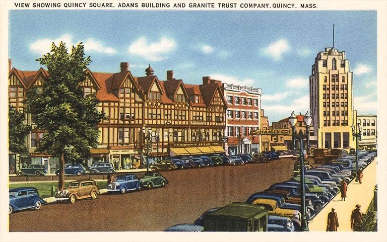 Found Image Press - Wholesale Sticker - Sticker MA-1004 Town Square, Quincy0