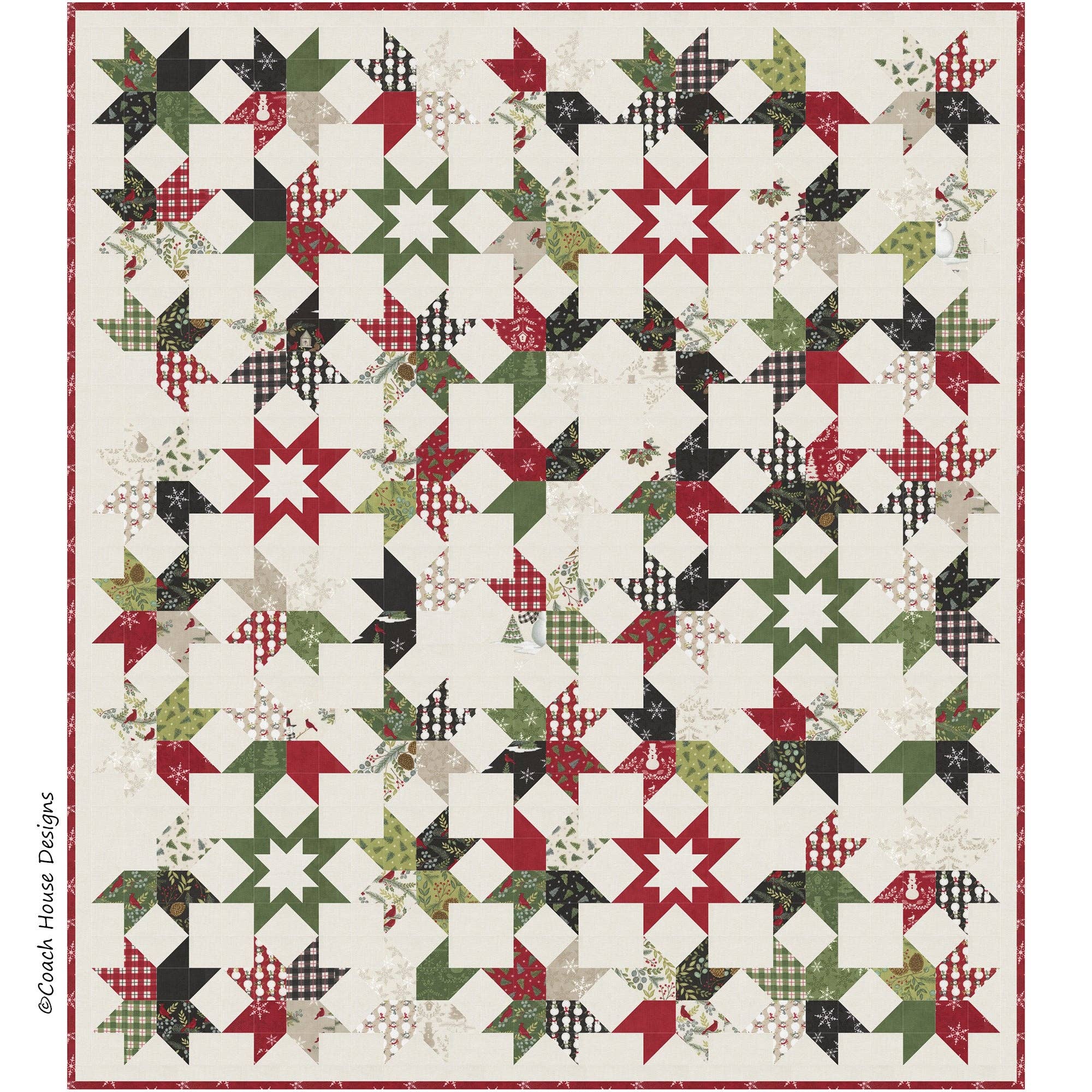 Coach House Designs - Wholesale Surface Pattern Design - Winter Stars Quilt Pattern2