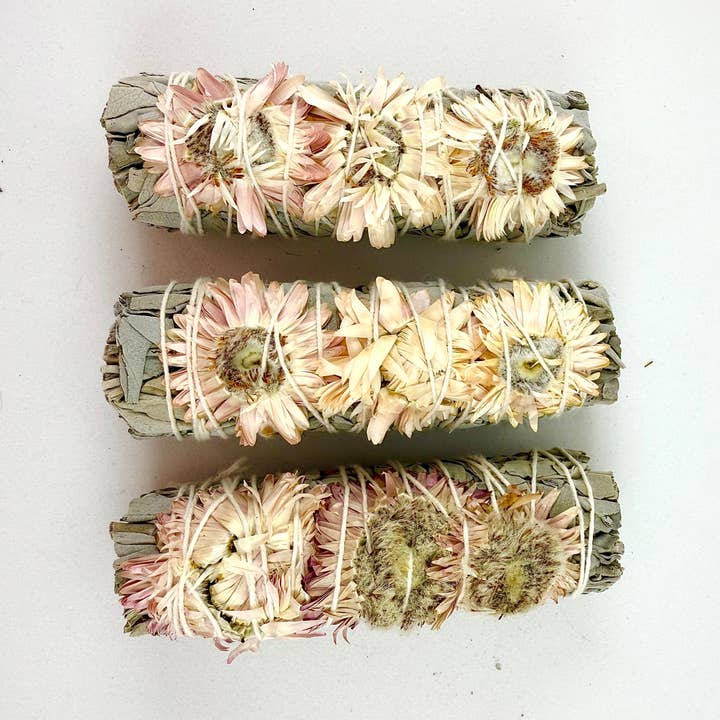 Wildflowers Flowers + Sage Smudge Bundles for wholesale by Liv Rocks