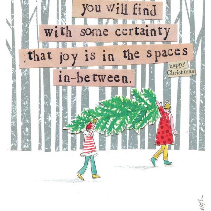 JOY SPACES IN BETWEEN | CURLY GIRL HOLIDAY BOXED CARDS for wholesale by Calypso Cards LLC