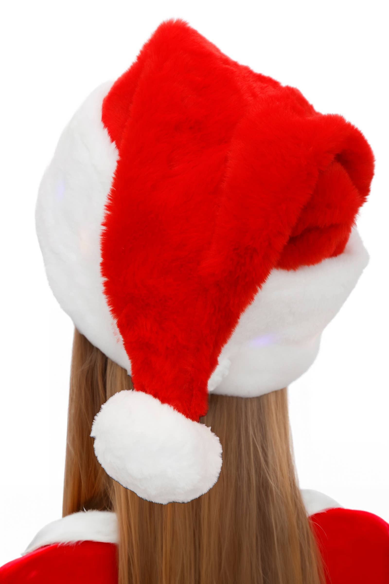 AS SHOWN Classic Led Light-up Thick Christmas Santa Hat for wholesale on Faire3