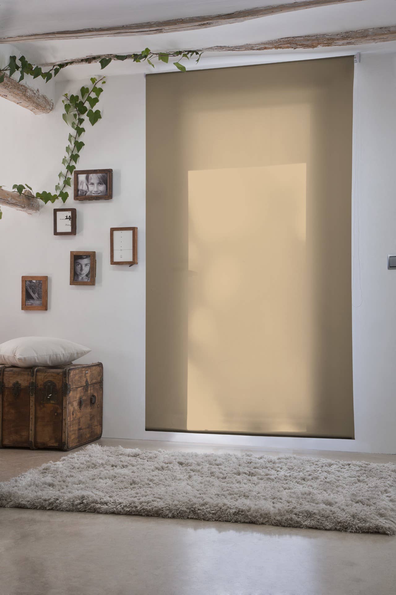 Nougat Store enrouleur translucide lisse Aral avec chaîne en PVC en vente sur Faire1