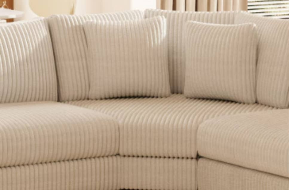 HOMYCASA DESIGN INC - Wholesale Sofa - L-Shaped Beige Sectional Sofa 3/5 Seats & ArmrestWoodenFrame13