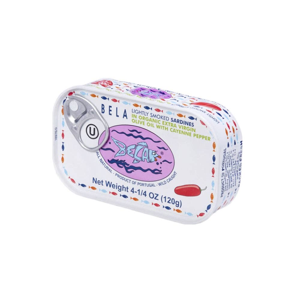 Tin Can Fish ( BELA, Cantara, Mar, Porthos, Varina ) - Wholesale Tinned Fish - Bela Lightly Smoked Sardines in Organic EVOO - 12 Pack2