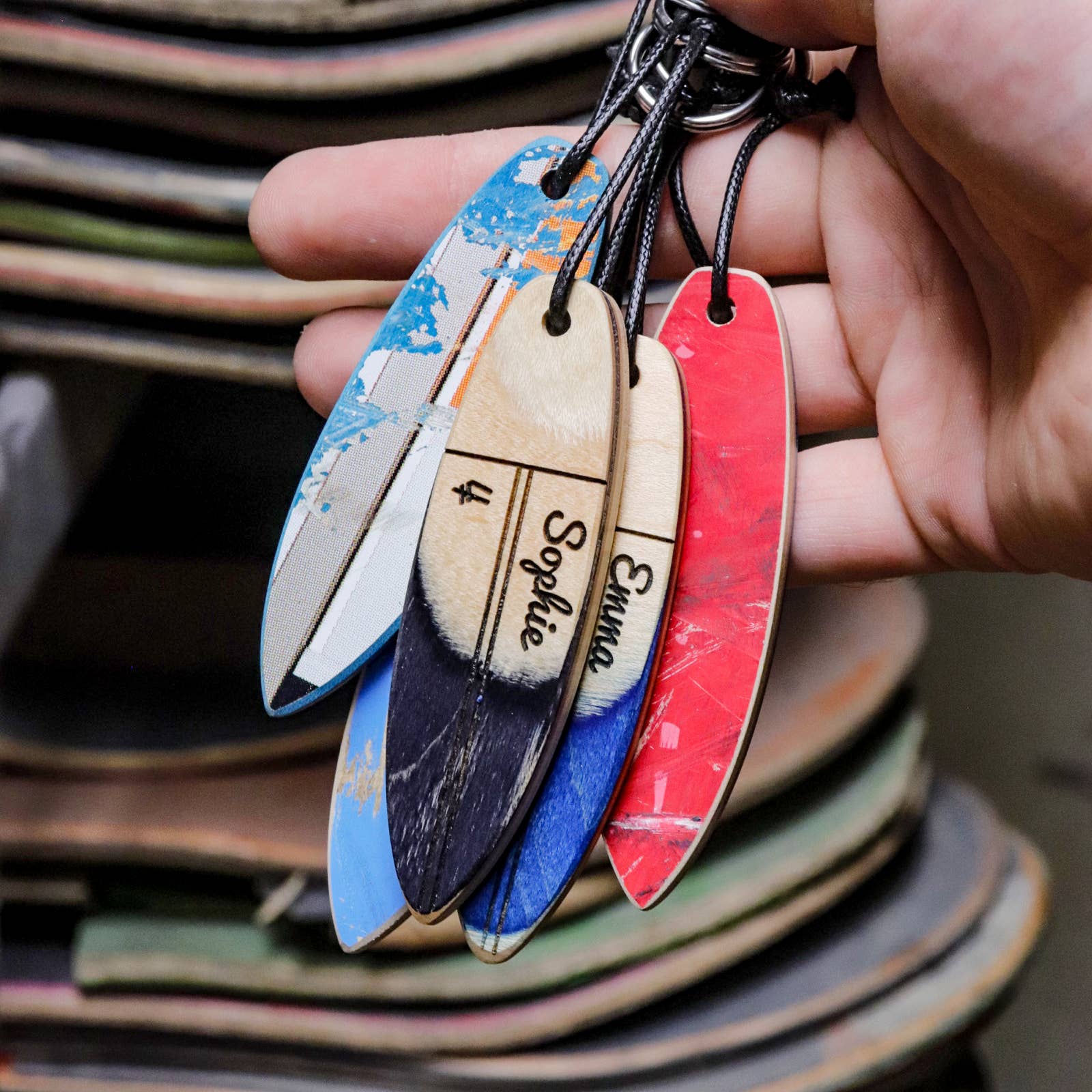 Skate4create - Wholesale Keychain - Unisex - Surf keychain - Personalized surfboard - Recycled Skateboard2