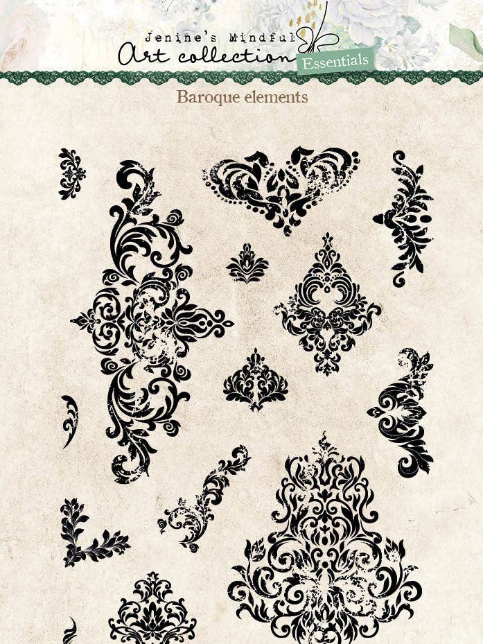JMA Clear Stamp Barroco Ornaments Essentials 105x148x3mm 16 PC nr.213 por atacado de Ecstasy Crafts Distributing