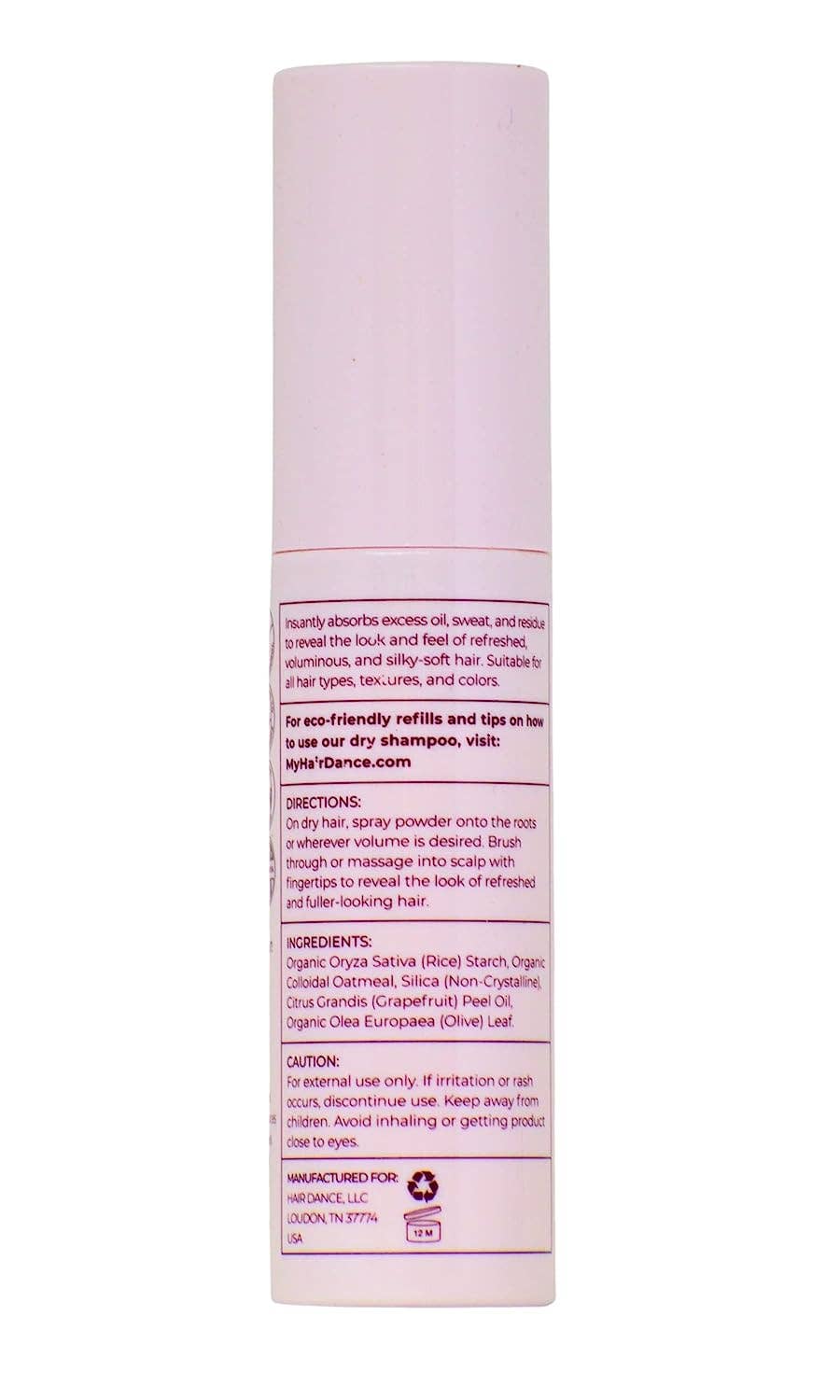 Hair Dance - Wholesale Dry Shampoo - Non-Aerosol Volumizing Dry Shampoo Powder - Organic - USA17