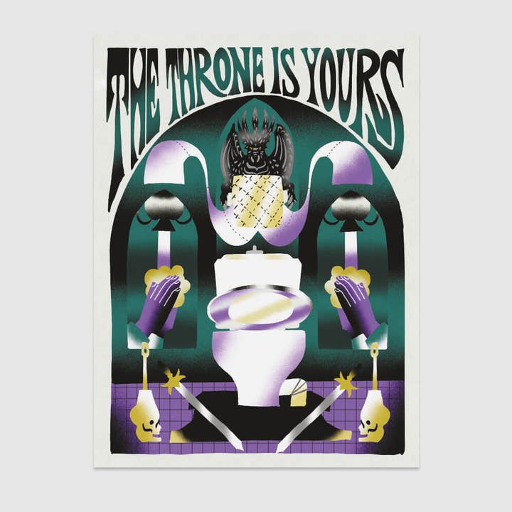 Poster "Il Trono è Tuo" - Toilette (30x40cm & 50x70cm) per la vendita all'ingrosso da parte di Redy.