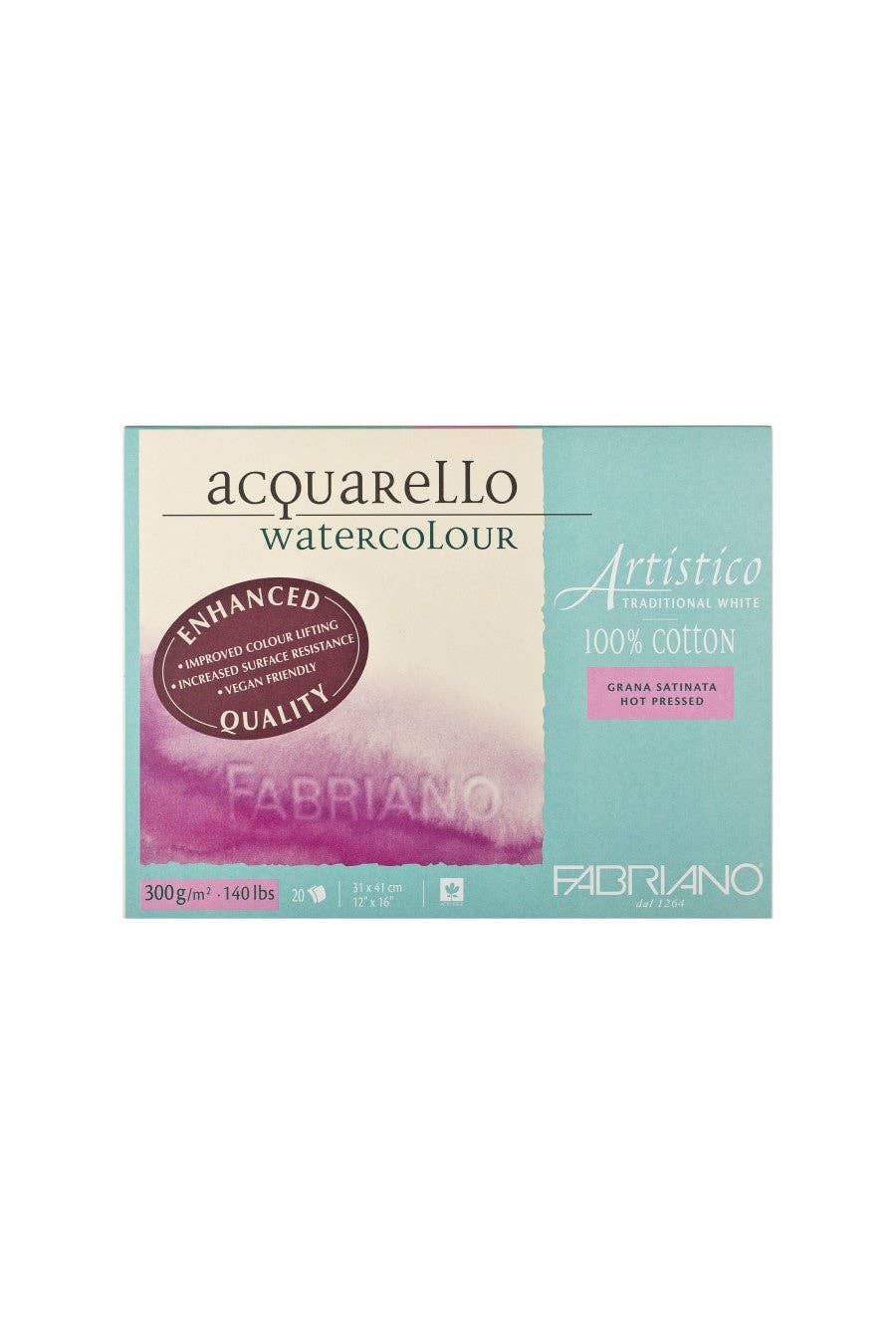 Chartpak, Inc. - Wholesale Sketchbook/Sketchpad - Fabriano Artistico Traditional White Watercolor Block42