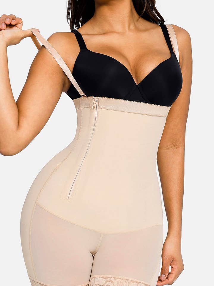 NINEXIS - Wholesale Shapewear - Women's - CWSBSSL0100_DETACHABLE STRAP ONE-PIECE PLUS SIZE BODY SUIT