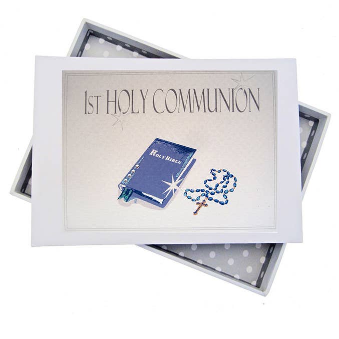 White Cotton Cards - Vente Albums photo - Bible bleue de la 1ère communion - Album photo - Mini (FCB1T)