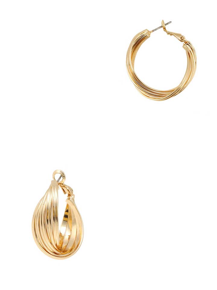 30mm verdrehter mehrschichtiger Creolen für den Großhandel von Shop Neighbors