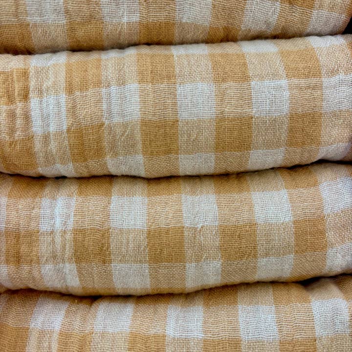 Set of 4 Table Napkins – Double Cotton Gauze – Wheat Gingham – 40x40 cm and other Purchase Wholesale au serviettes table. Free Returns & Net 60 Terms on Faire trending on Faire.