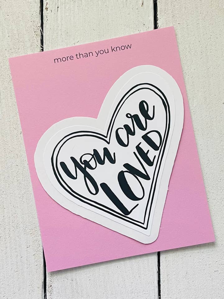 You Are Loved Cling Card for wholesale by Krafty Inc