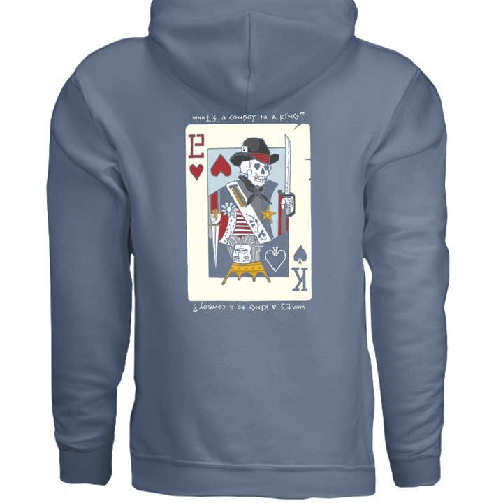 the Cowboy King hoodie for wholesale by Land Pirate