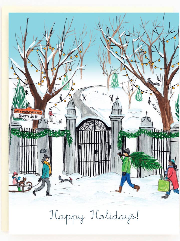 Biglietto di auguri Trinity Bellwoods di Toronto per la vendita all'ingrosso da parte di The Paperhood