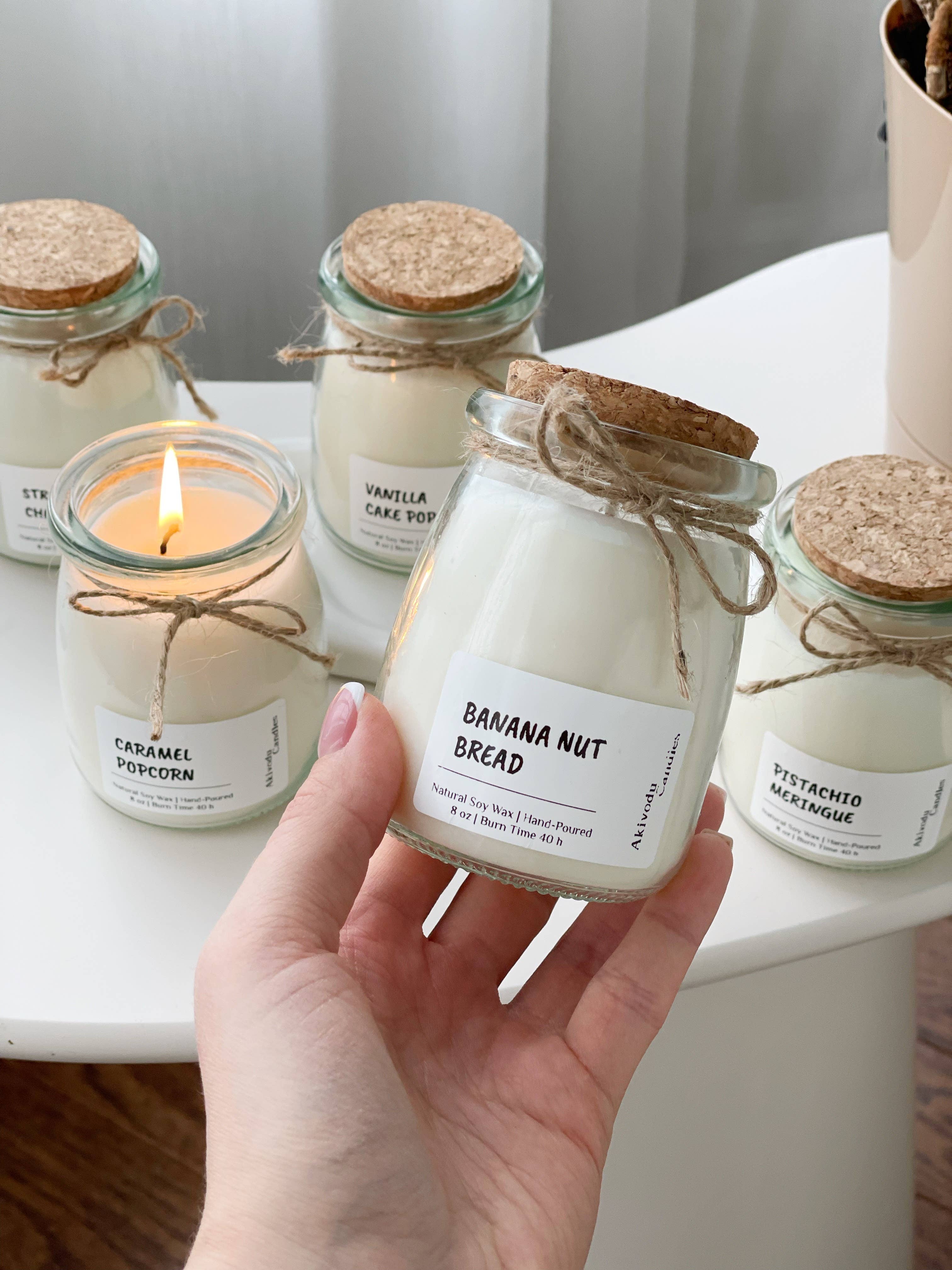 Akivodu Candles - Vendita all'ingrosso Candela in vasetto - Candela alla Meringa di Pistacchio 7 oz2