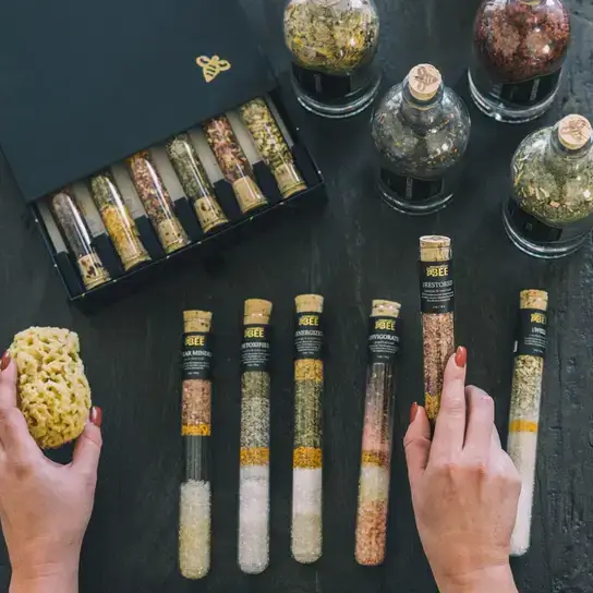 Generation Bee - Wholesale Bath Salts - Soaking Bath Salt Vials - 2oz Glass Vials -Full Asst- 54 Pcs2