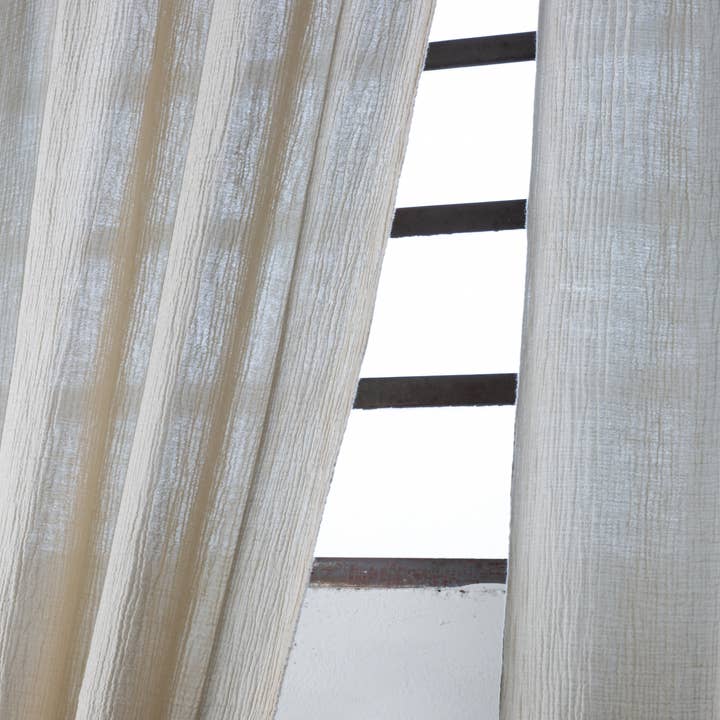 FEELUM homelinen by David Home srl - Wholesale Curtain - WIND 100% muslin embossed cotton curtain, made in Italy3