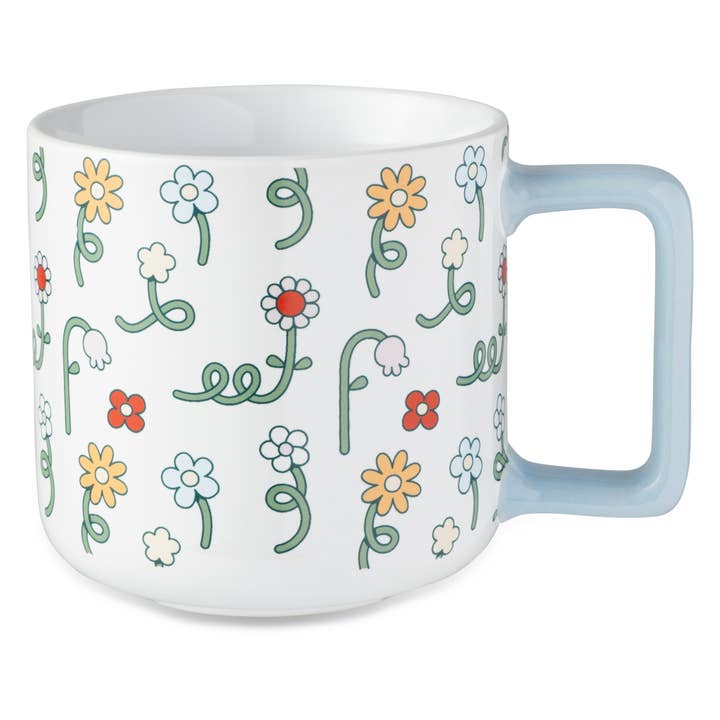 18.6 oz Square Handle Mug - Floral for wholesale by Core Home