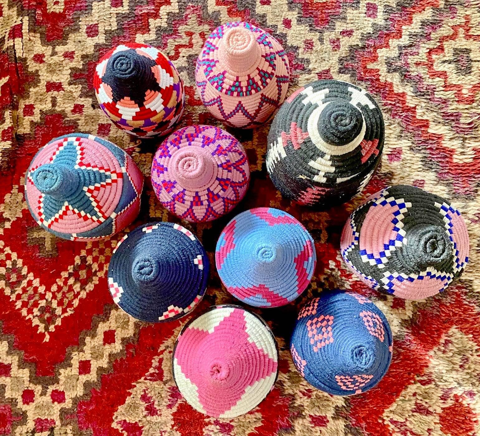 SOUK in the CITY - Wholesale Basket - Set of 5 Berber Baskets (fixed color mixes)6