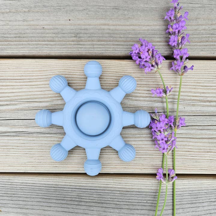 Summerville organic – Großhandel Beißspielzeug (ohne Clip) – Baby – Baby Beißspielzeug aus Silikon Zirkus Dusty Blue2