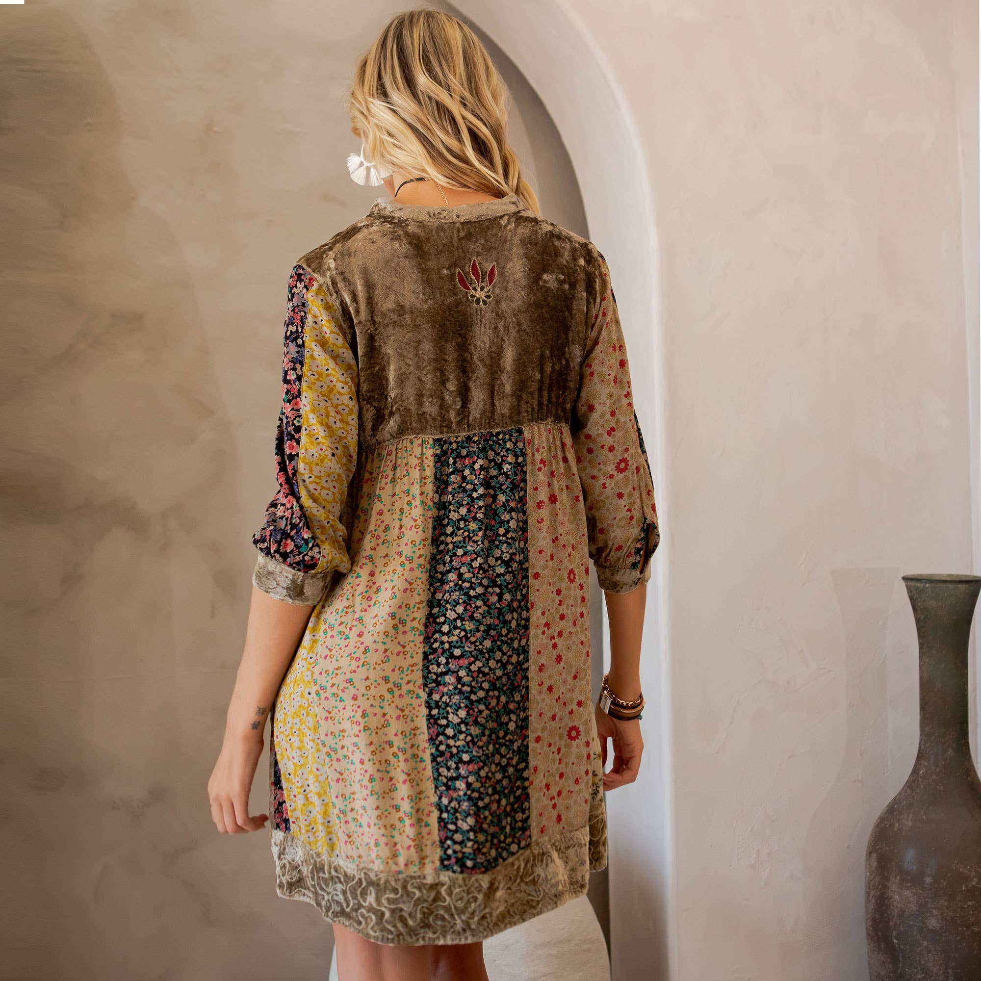 Young Threads - Wholesale Dress - Women's - Chic Bohemian Stone-Washed Babydoll Dress8