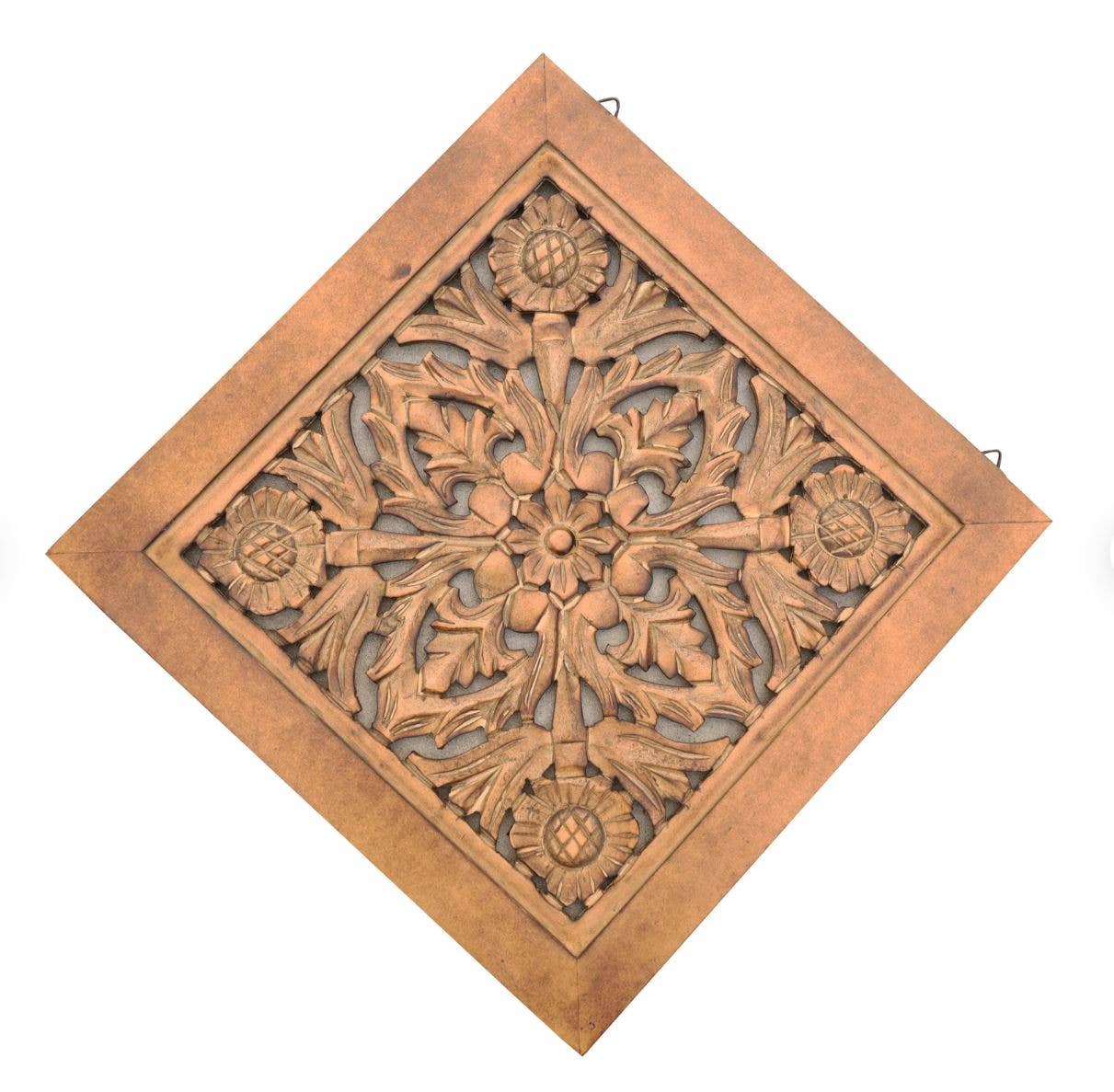 Lungta Imports - Wholesale Wall Accent - Handcrafted Large Lotus Wooden Wall Panel For Home Decor3