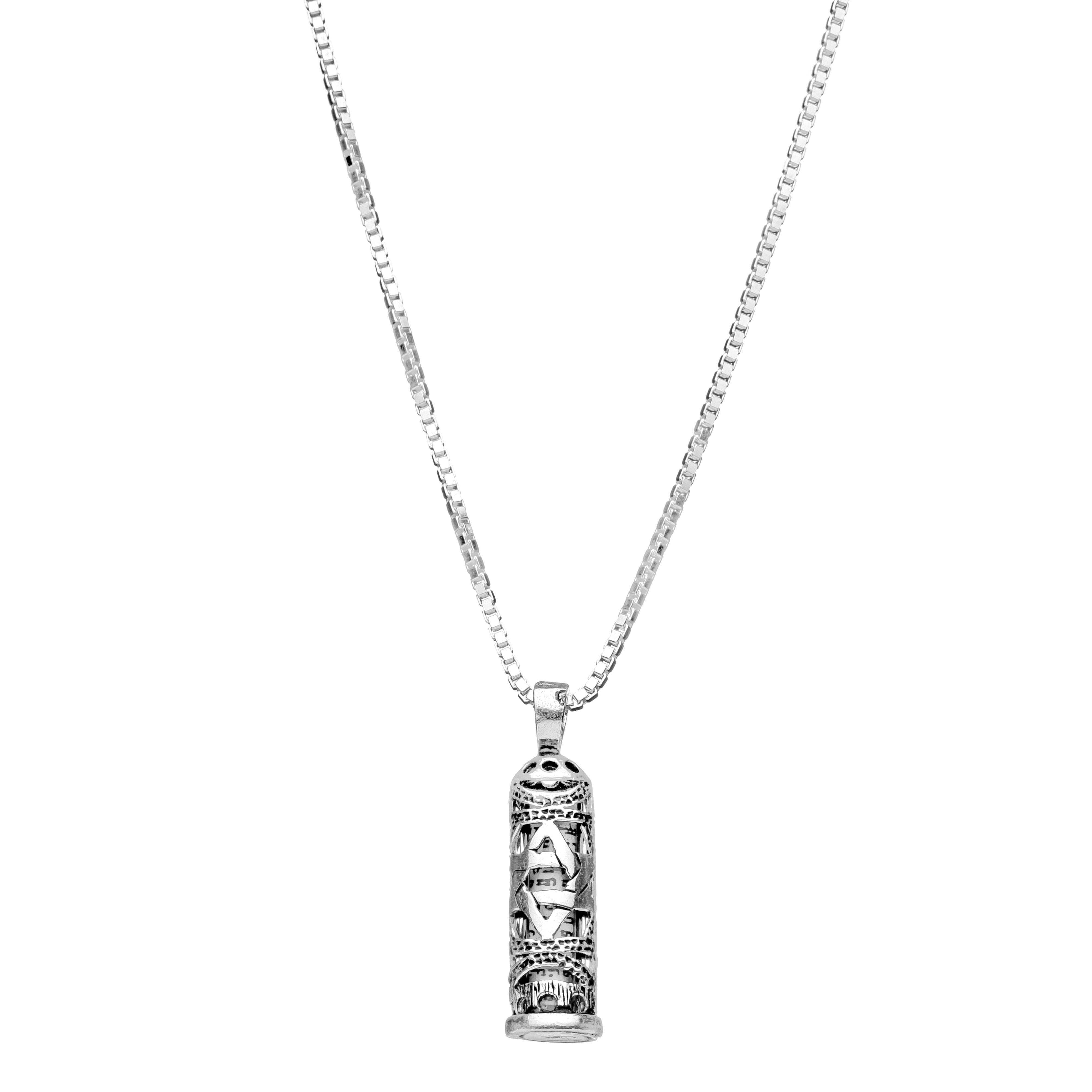 ALEF BET JEWELRY - Wholesale Pendant/Charm Necklace - Star of David Mezuzah Charm Necklace and Chain5
