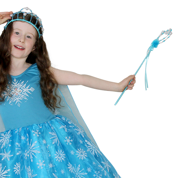 Blue Elsa's Frozen wand and crown for wholesale on Faire0