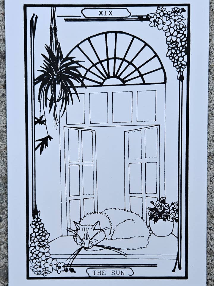 High Desert Tarot: The Sun Hand Pulled Print for wholesale by Zeppy Stardust Studios
