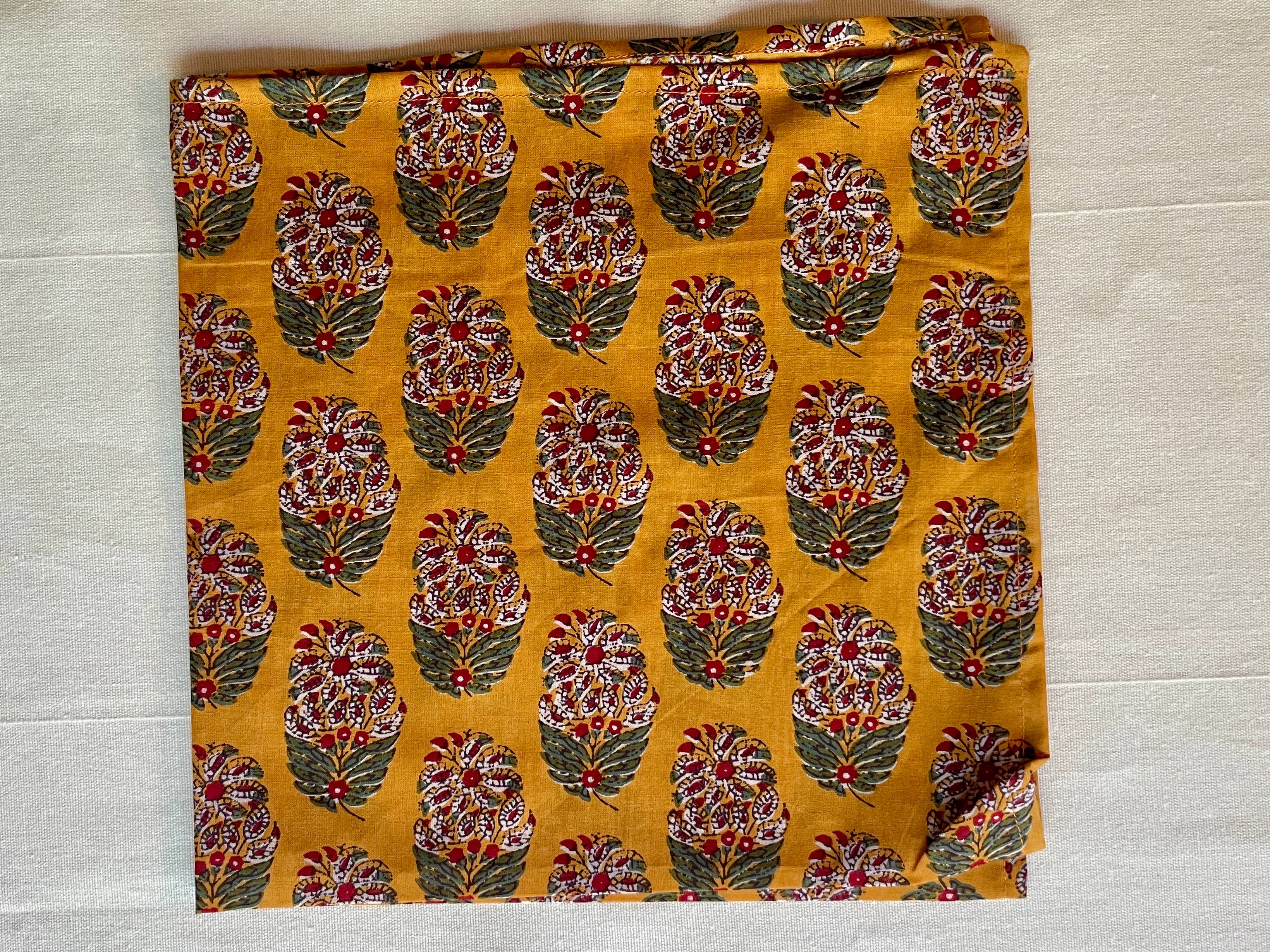 Curiosity - Wholesale Dinner & Cloth Napkin - Handcrafted 100% Cotton Block Print Cloth Napkin – Set of 417