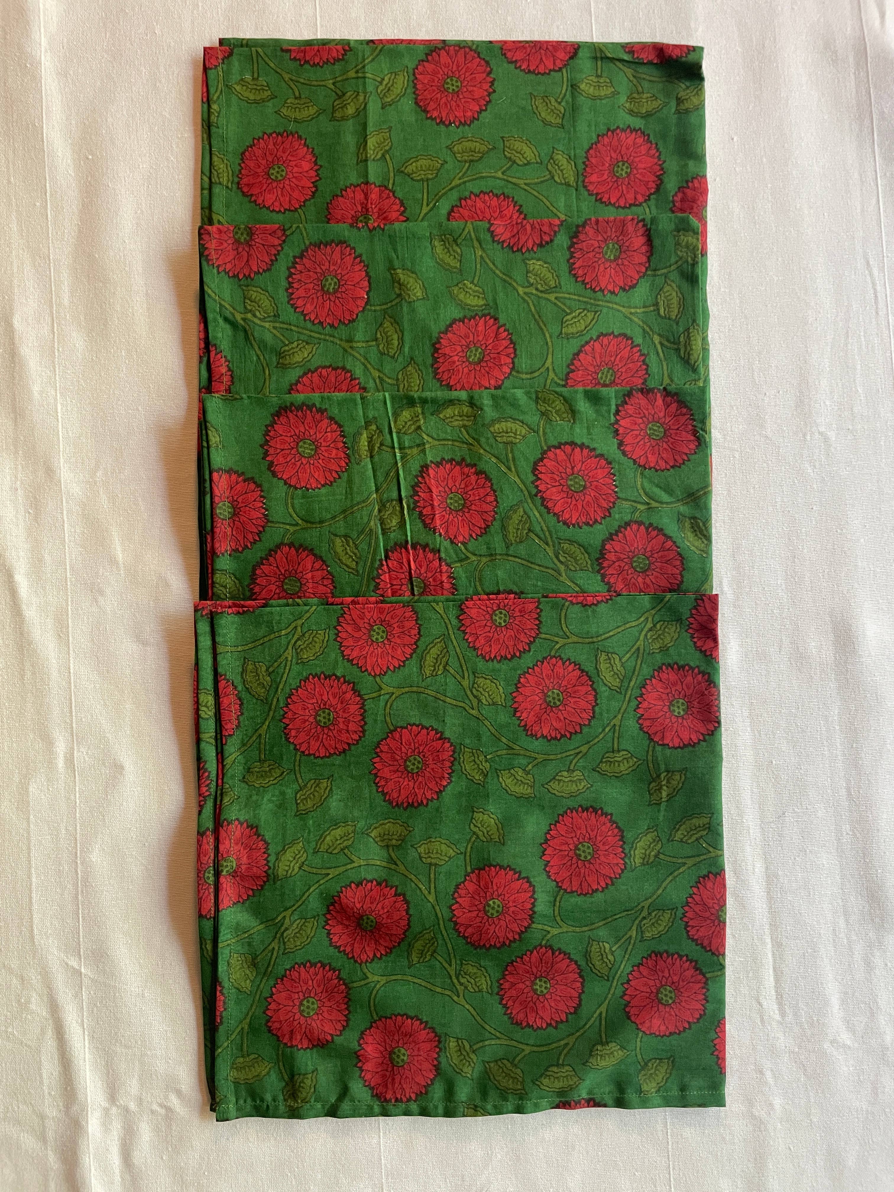 Curiosity - Wholesale Dinner & Cloth Napkin - Handcrafted 100% Cotton Block Print Cloth Napkin – Set of 46