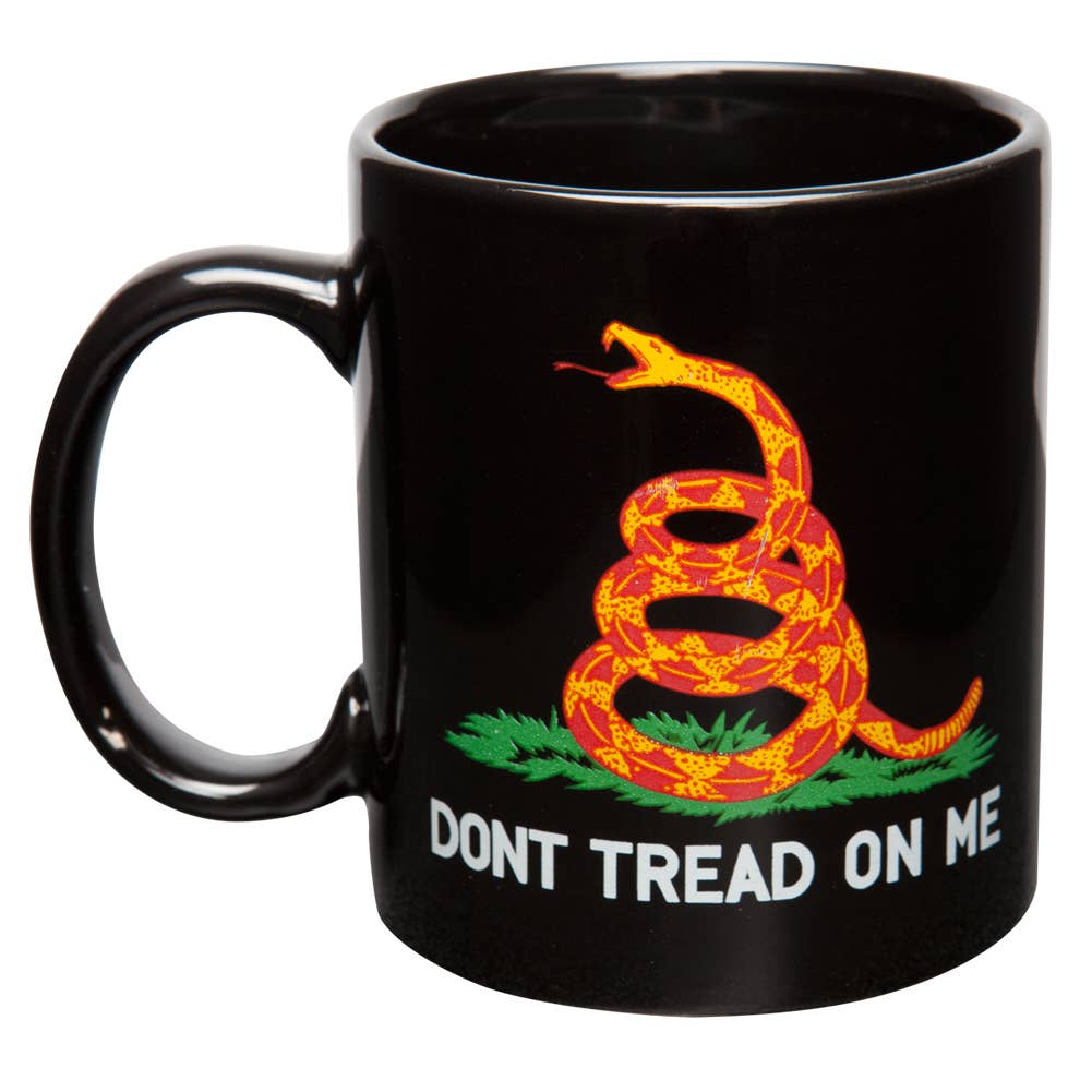 Official Store - Wholesale Coffee Mug - Don't Tread On Me Gadsden Flag Black Coffee Mug & Flag Set0