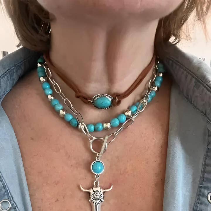 Wild & Free - Wholesale Pendant/Charm Necklace - Collar Bohemio de 3 Capas