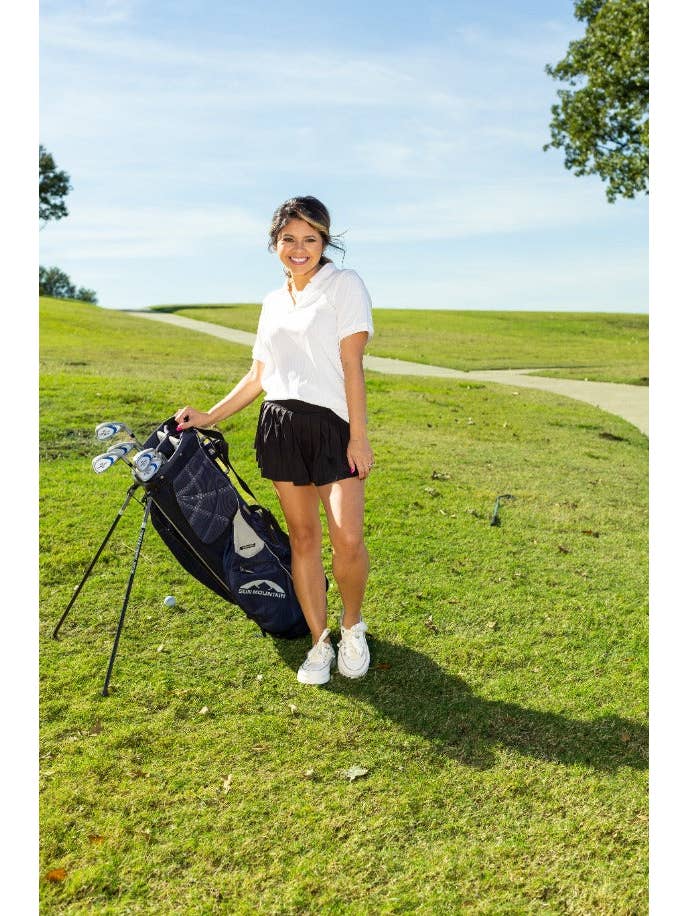 Blanc Haut Polo en Maille Côtelée, Blanc en vente sur Faire10