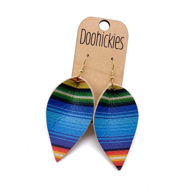 2.5" Serape Petals - Cinco de Mayo Earrings for wholesale by Doohickies