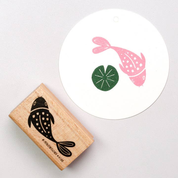Perlenfischer - Wholesale Rubber/Decorative Stamp - 5x Stamp | Koi