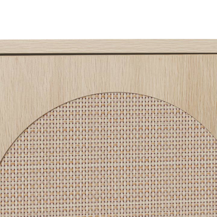 Orange County Decor - Wholesale Cabinet - Corner Cabinet ,Rattan Door,Freestanding Corner Tables For Small Spaces, Corner Shelf Stand For Living Room, Kitchen, Bathroom, Bedroom Natural Particle Board13